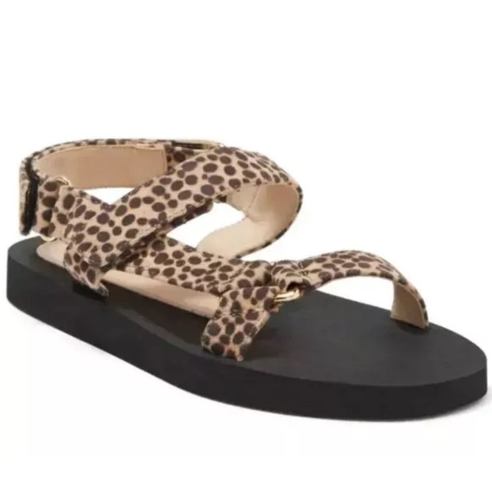 Stuart Weitzman Vail Sport‎ Sandal Mini Cheetah Suede Sandals 39.5 EU 9 US